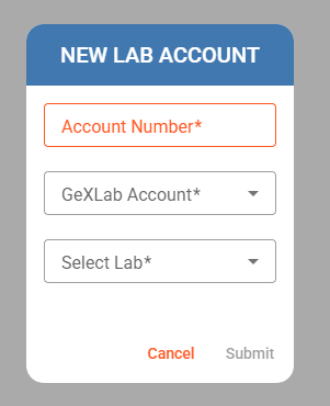 How to add your lab account identifier in GXLab.